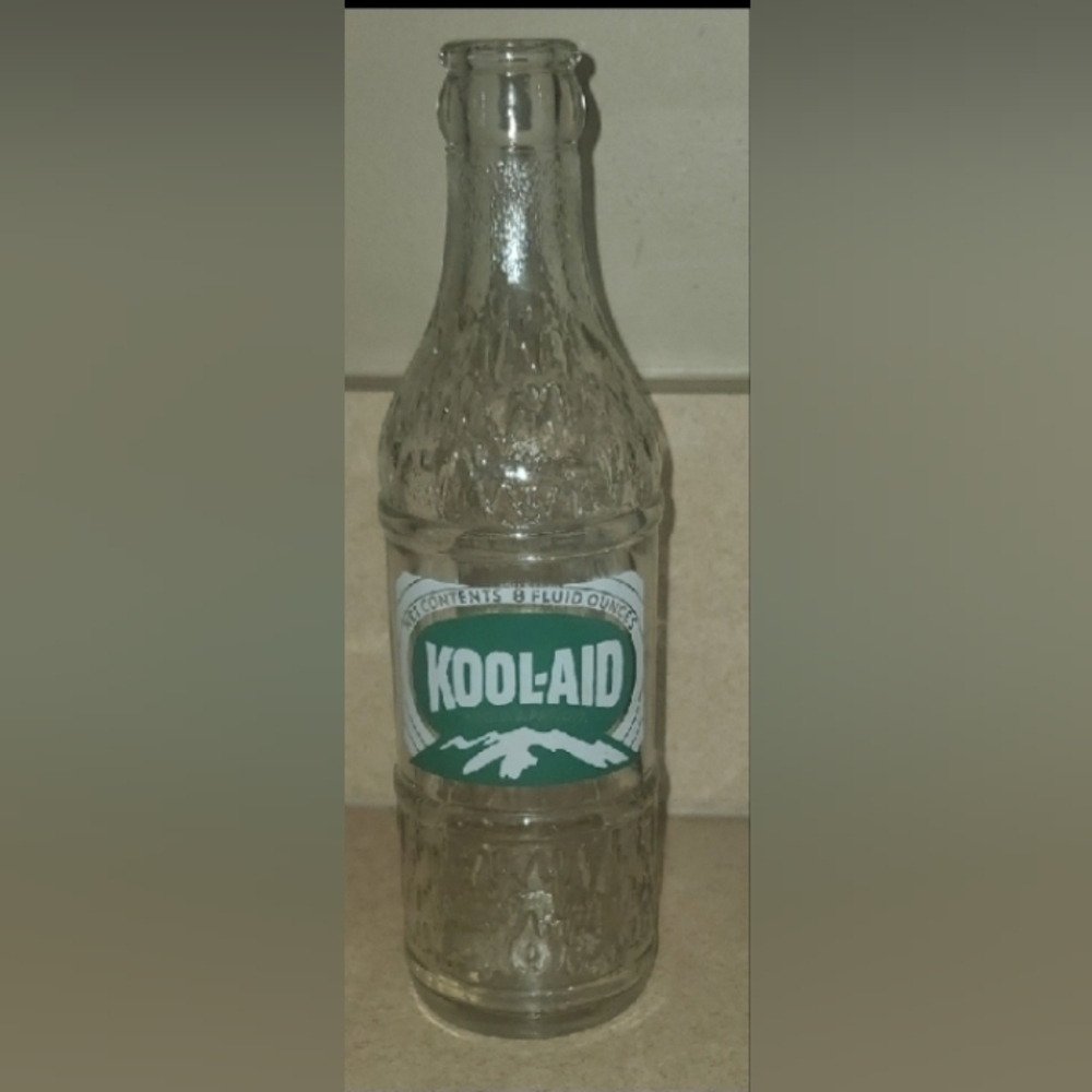 Kool-Aid Vintage Bottle Clear Old Glass Bottle Koolaid Kool Aide - Picture 2 of 4